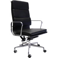 rapidline pu900h executive chair high back arms pu black