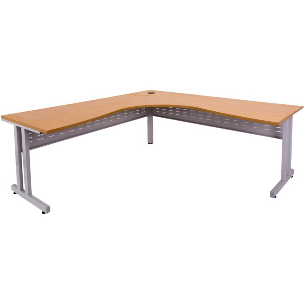 Image for RAPID SPAN C LEG CORNER WORKSTATION METAL MODESTY PANEL 1800 X 1500 X 700MM BEECH/SILVER from BACK 2 BASICS & HOWARD WILLIAM OFFICE NATIONAL