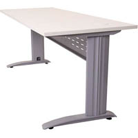 rapid span desk with metal modesty panel 1200 x 700 x 730mm white/silver