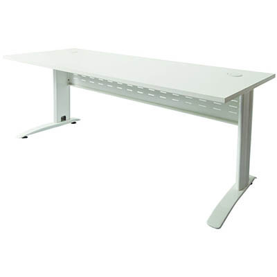 Image for RAPID SPAN DESK WITH METAL MODESTY PANEL 1200 X 700 X 730MM WHITE/WHITE from Emerald Office Supplies Office National