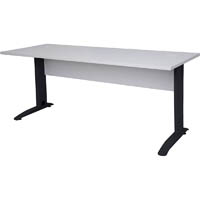 rapid span desk with timber modesty panel 1200 x 700mm white/black
