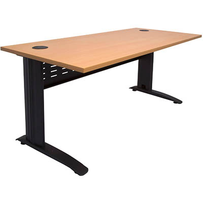 Image for RAPID SPAN DESK WITH METAL MODESTY PANEL 1800 X 700 X 730MM BEECH/BLACK from Our Town & Country Office National