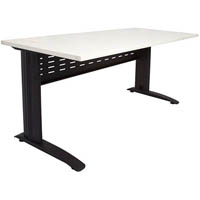 rapid span desk with metal modesty panel 1800 x 700 x 730mm white/black