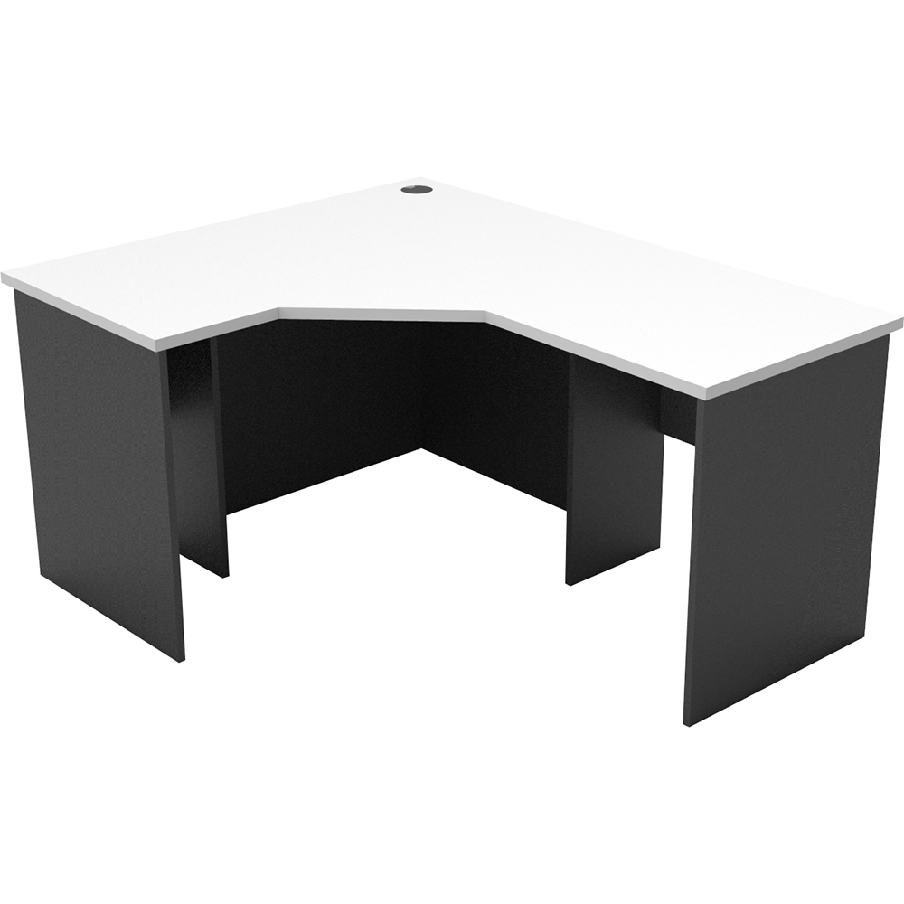 Image for RAPID WORKER CORNER WORKSTATION COMPLETE 1200 X 1500 X 600MM WHITE/IRONSTONE from PaperChase Office National