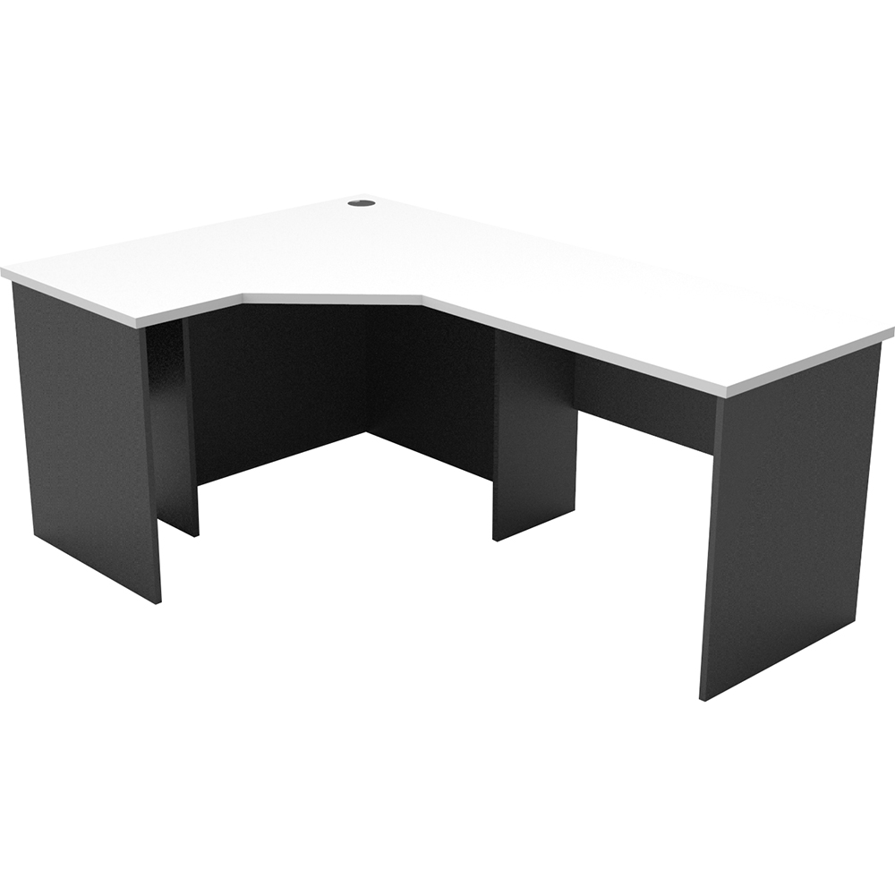 Image for RAPID WORKER CORNER WORKSTATION COMPLETE 1200 X 1800 X 600MM WHITE/IRONSTONE from PaperChase Office National