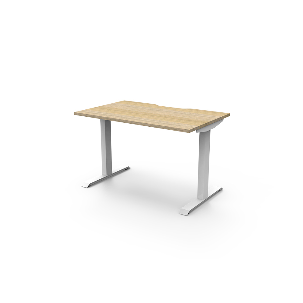 Image for RAPIDLINE BOOST STATIC SINGLE SIDED WORKSTATION 1200MM NATURAL OAK TOP / WHITE FRAME from Angletons Office National