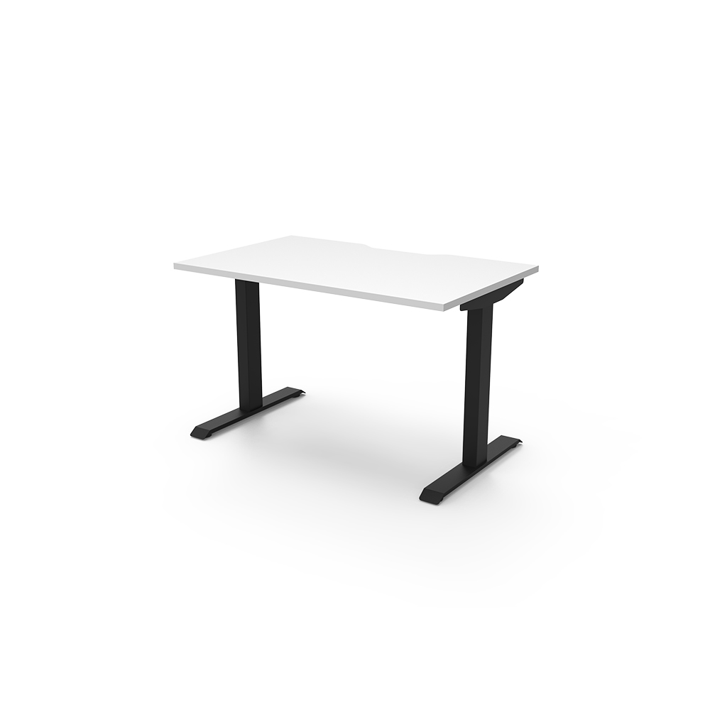 Image for RAPIDLINE BOOST STATIC SINGLE SIDED WORKSTATION 1200MM NATURAL WHITE TOP / BLACK FRAME from Angletons Office National