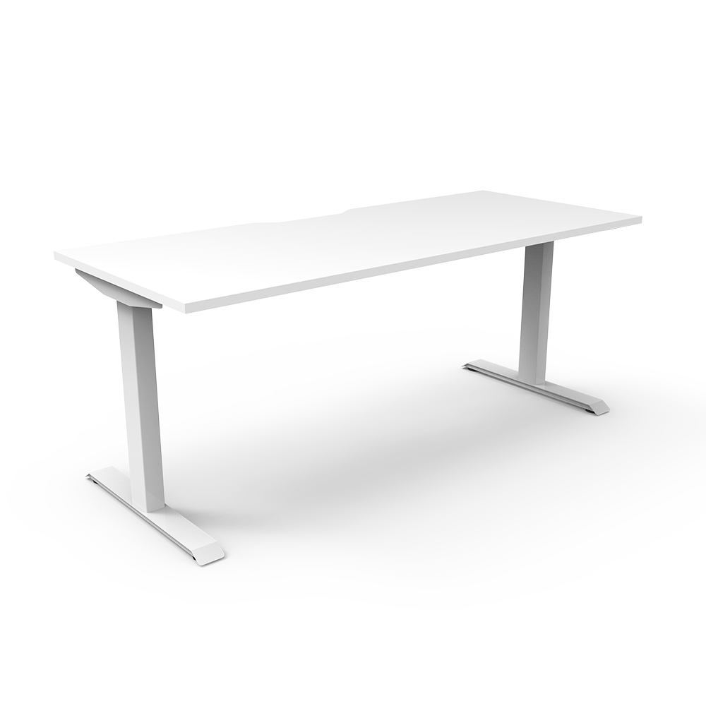 Image for RAPIDLINE BOOST STATIC SINGLE SIDED WORKSTATION 1800MM NATURAL WHITE TOP / WHITE FRAME from Office National Barossa