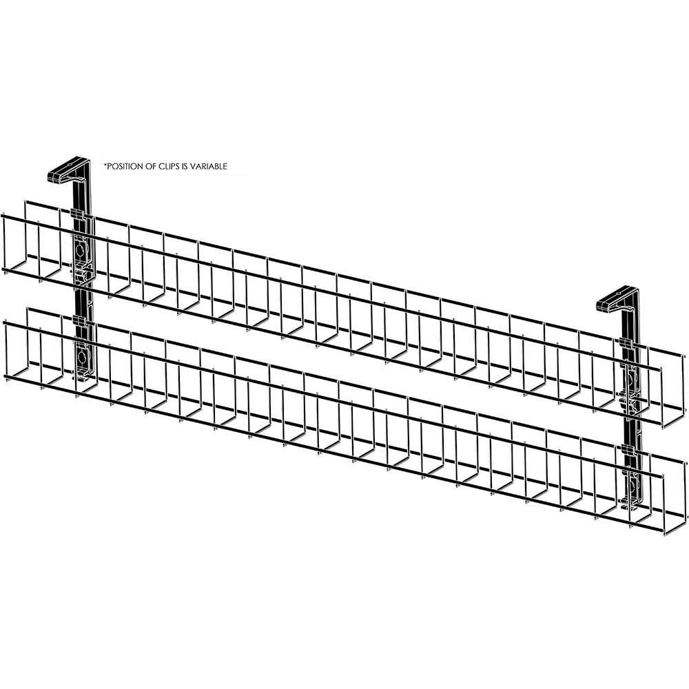 Image for RAPIDLINE DUAL TIER CABLE BASKET ONLY 1250MM BLACK from SBA Office National - Darwin