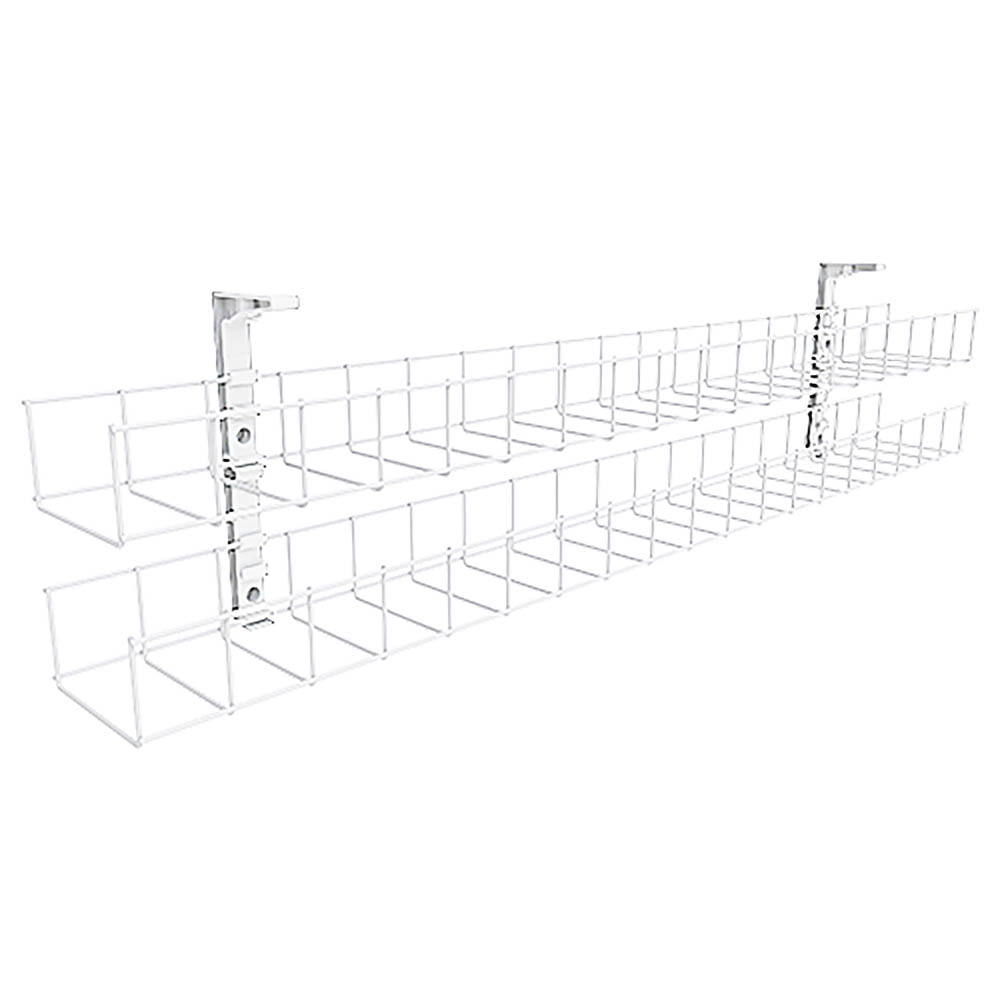 Image for RAPIDLINE DUAL TIER CABLE BASKET ONLY 1250MM WHITE from Surry Office National