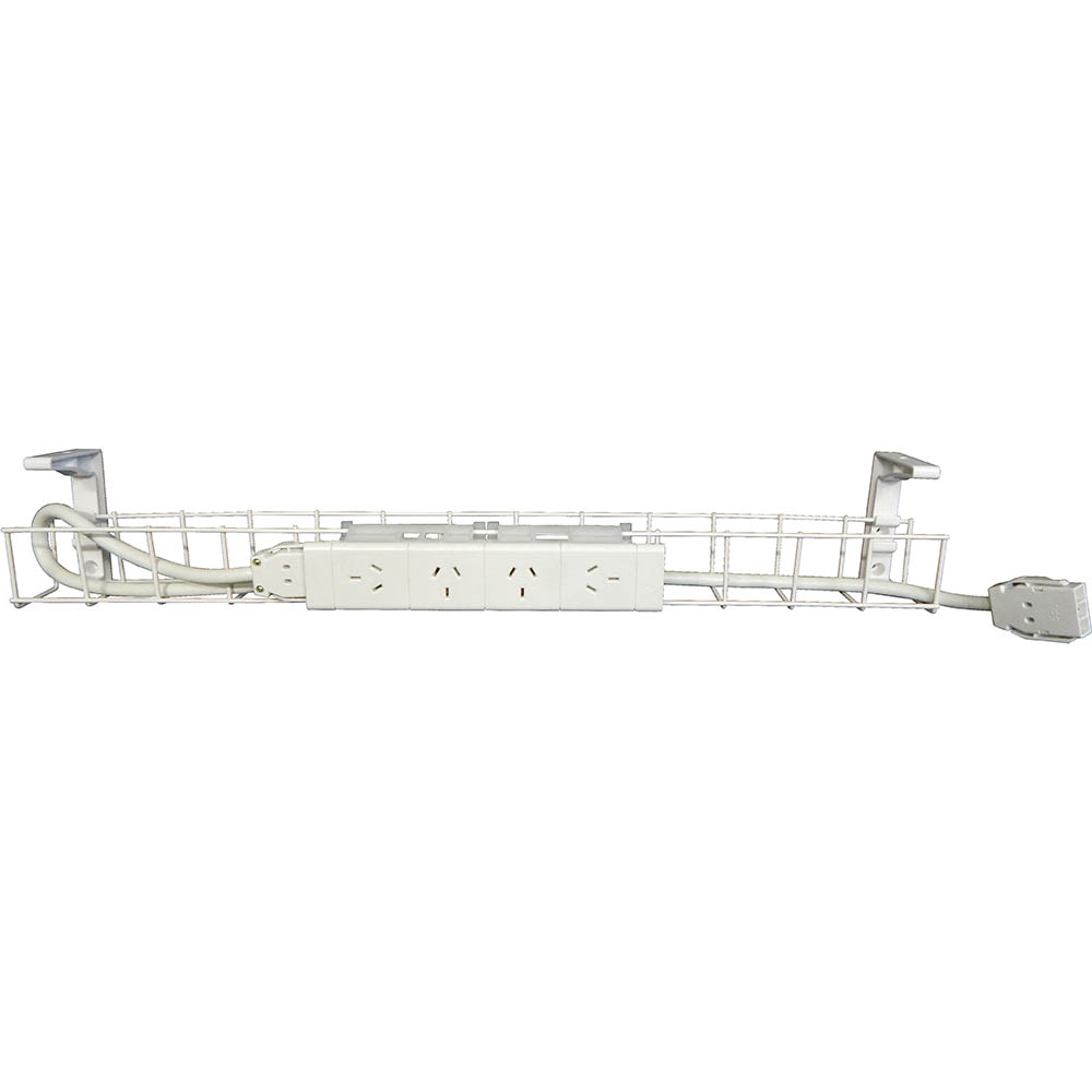 Image for RAPIDLINE CABLE BASKET GPO-4 1250MM WHITE from Ezi Office National Tweed