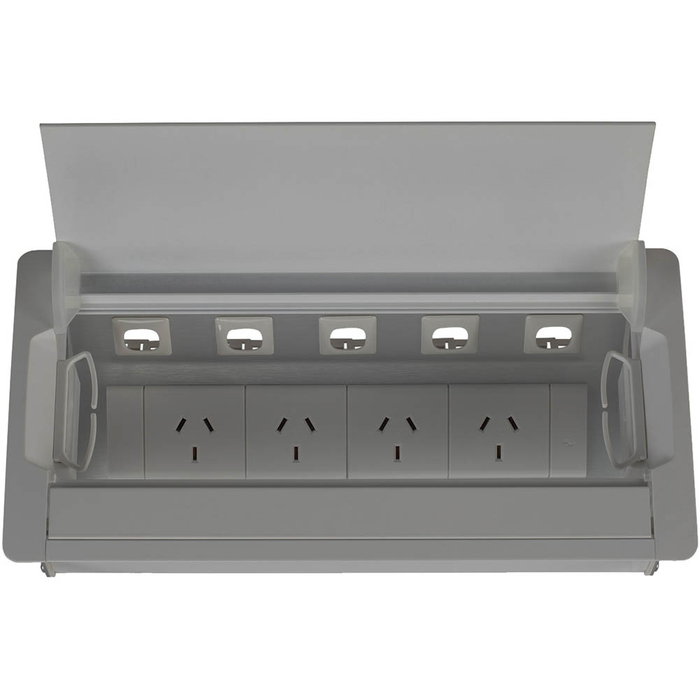 RAPIDLINE TABLE SURFACE MOUNTED SERVICE BOX 4-GPO ANODISED SILVER |  | 7112316