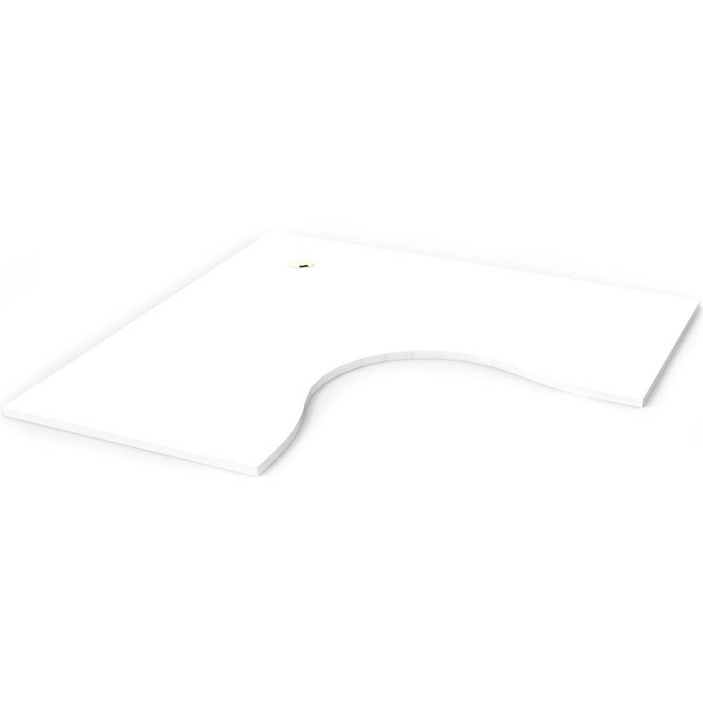 Image for RAPIDLINE SCREEN SCALLOPED CORNER WORKSTATION DESK TOP 1500 X 1500 X 750 NATURAL WHITE from PaperChase Office National
