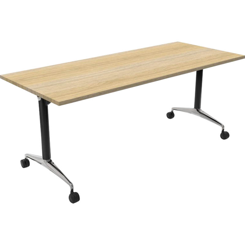 Image for RAPIDLINE TYPHOON FLIP TOP TABLE 1800 X 750 X 750MM NATURAL OAK from Surry Office National