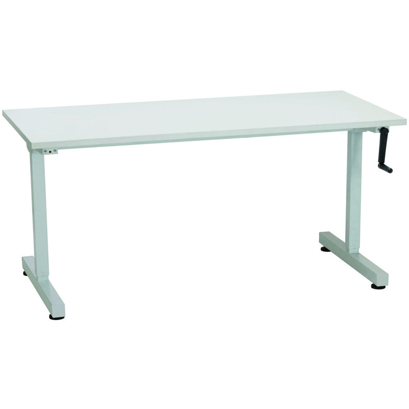 Image for RAPIDLINE TRIUMPH MANUAL HEIGHT ADJUSTABLE WORKSTATION 1200 X 700MM WHITE from SBA Office National - Darwin