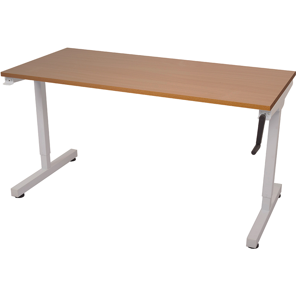 Image for RAPIDLINE TRIUMPH MANUAL HEIGHT ADJUSTABLE WORKSTATION 1800 X 700MM BEECH from Connelly's Office National