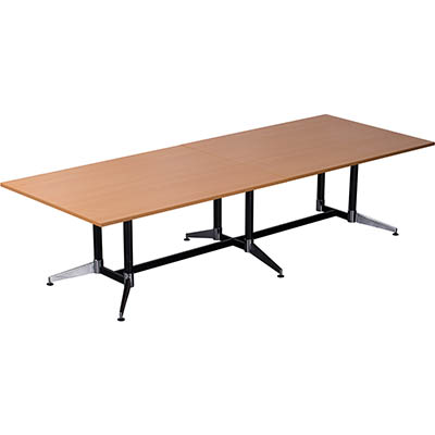 Image for RAPIDLINE TYPHOON BOARDROOM TABLE 3200 X 1200 X 750MM BEECH from Surry Office National