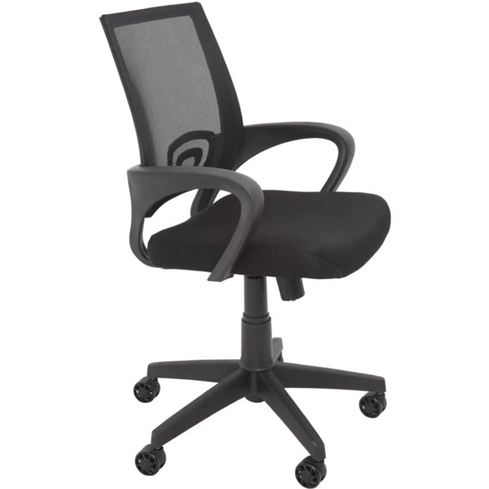 Image for RAPIDLINE VESTA CHAIR MEDIUM MESH BACK ARMS BLACK from Connelly's Office National