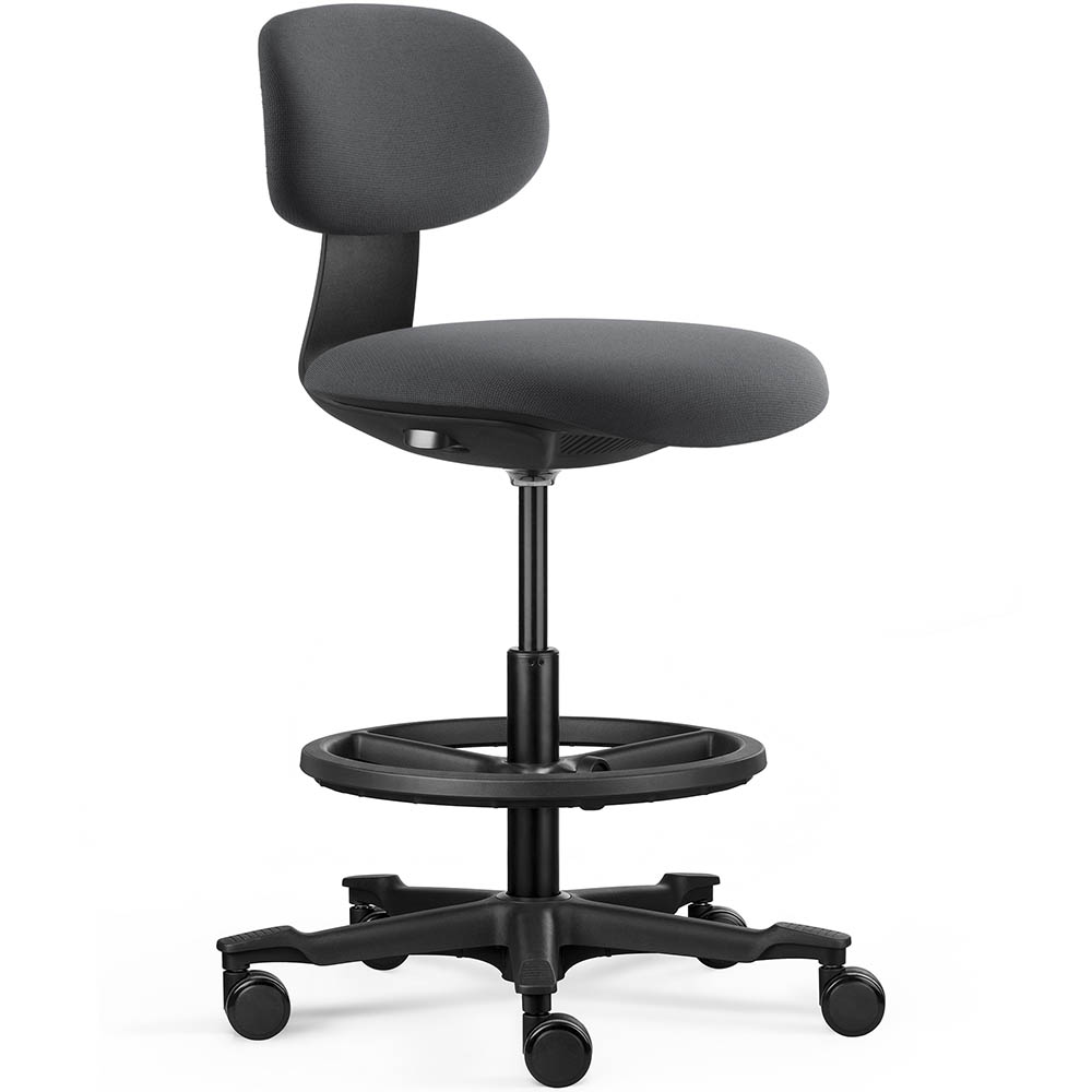 Image for RAPIDLINE YOYO STOOL DARK GREY BLACK FRAME from Surry Office National