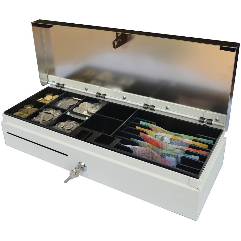 Image for GOODSON GC100 CASH DRAWER FLIP TOP IVORY from Two Bays Office National
