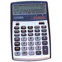 citizen cdc-312 desktop calculator 12 digit blue/silver