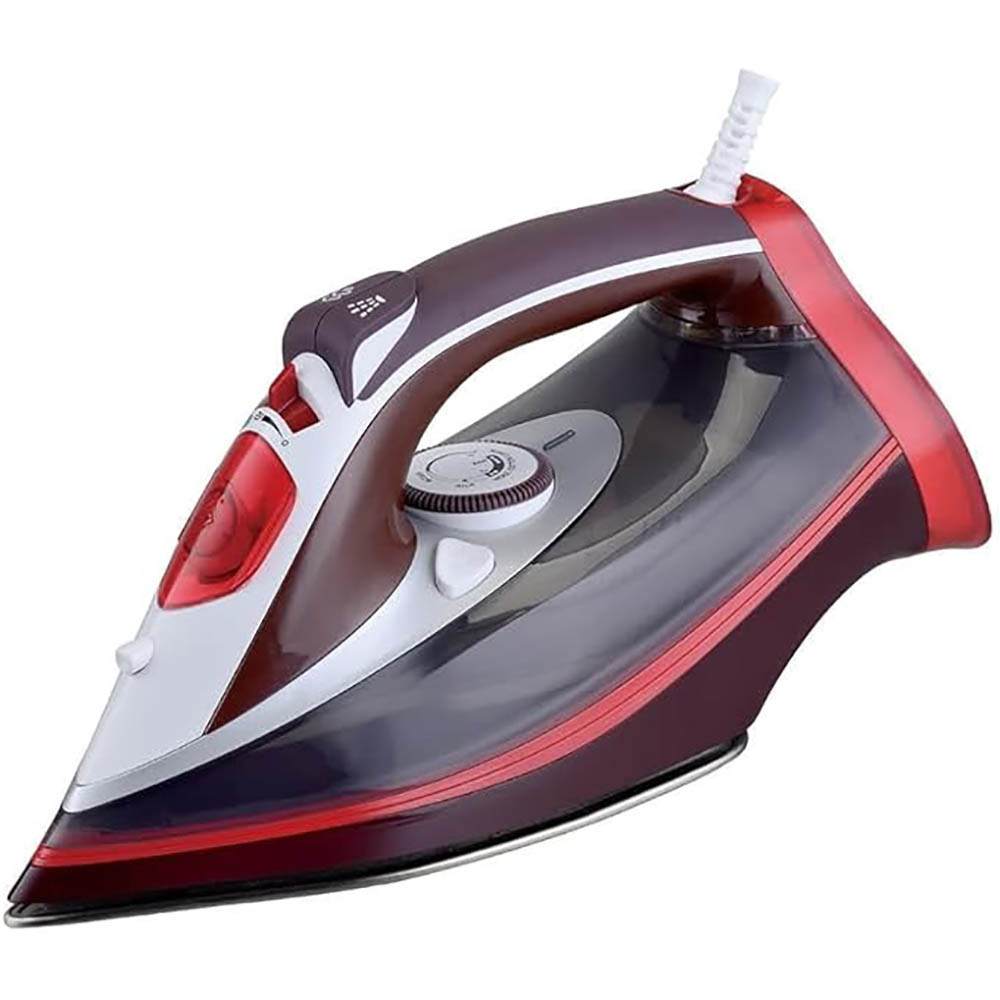 Image for MAXIM DELUXE STEAM IRON 2200W RED from Ezi Office National Tweed