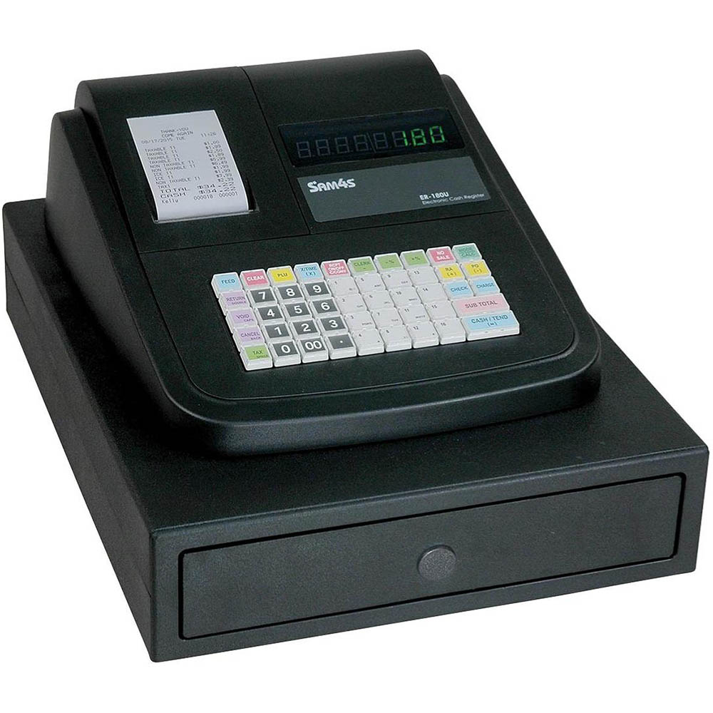 Image for SAM4S ER-180-U ELECTRONIC CASH REGISTER WITH THERMAL PRINTER from Ezi Office National Tweed