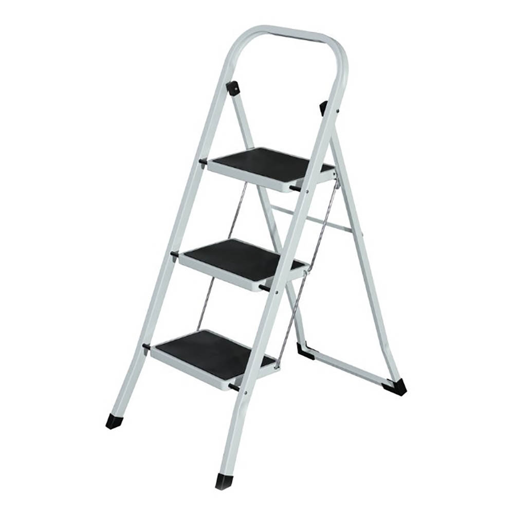 Image for GAF 3 STEP LADDER FOLDABLE GREY from Office National Perth CBD