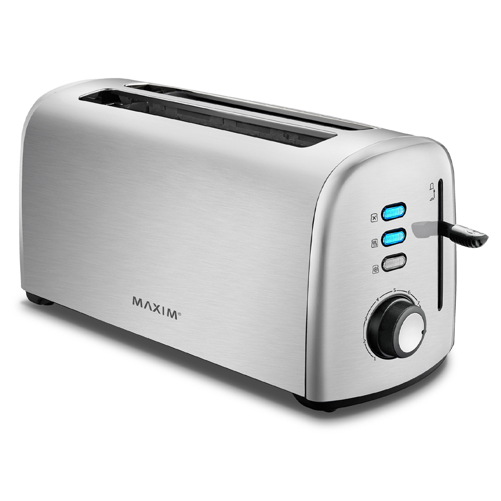 Image for MAXIM AUTOMATIC TOASTER STAINLESS STEEL 4 SLICE SILVER from OFFICE NATIONAL CANNING VALE