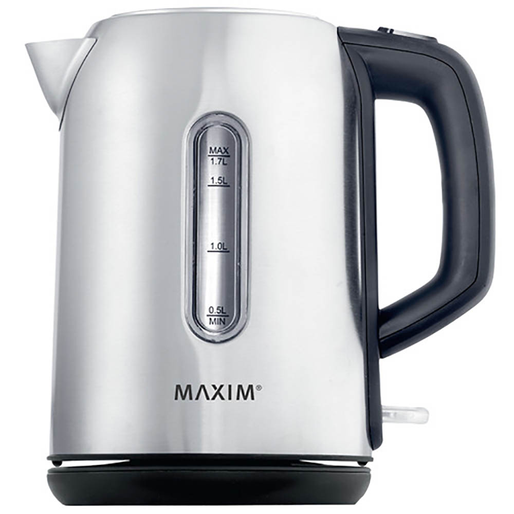 Image for MAXIM CORDLESS KETTLE STAINLESS STEEL 1.7 LITRE GREY from Angletons Office National