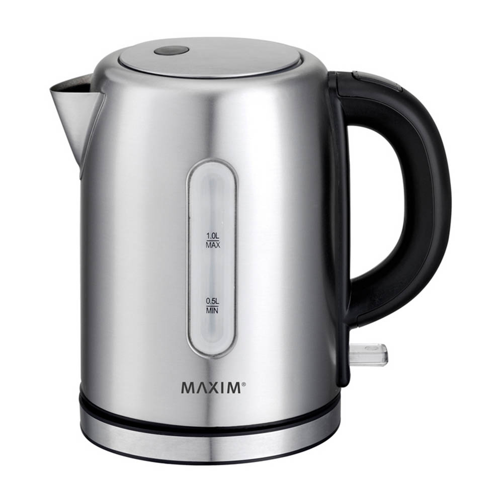 Image for MAXIM CORDLESS KETTLE STAINLESS STEEL 1 LITRE GREY from Axsel Office National