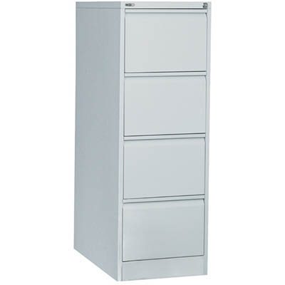 Image for GO STEEL FILING CABINET 4 DRAWERS 460 X 620 X 1321MM SILVER GREY from Emerald Office Supplies Office National