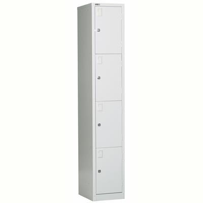 Image for GO STEEL LOCKER 4 DOOR 305 X 455 X 1830MM WHITE CHINA from Office National