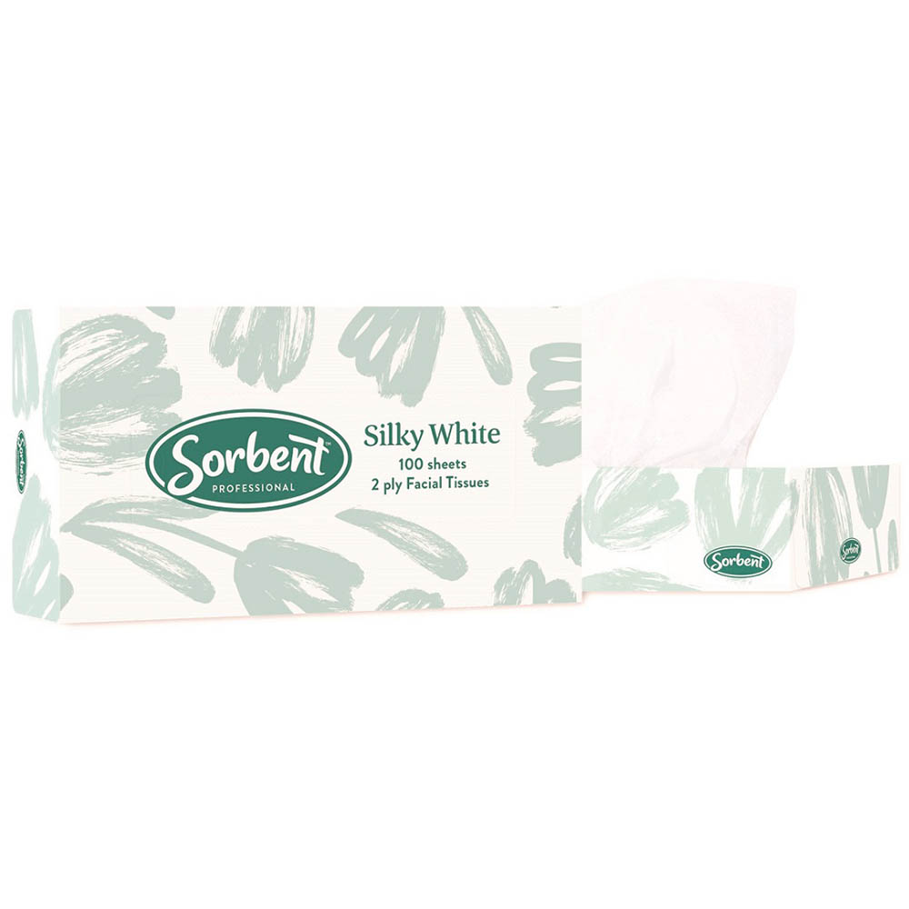 Image for SORBENT PROFESSIONAL FACIAL TISSUE 2 PLY 100 SHEETS CARTON 48 from Office National Perth CBD