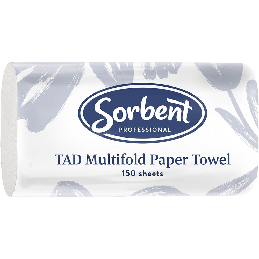 Image for SORBENT PROFESSIONAL TAD MULTIFOLD PAPER TOWEL 1 PLY 150 SHEETS CARTON 20 from PaperChase Office National