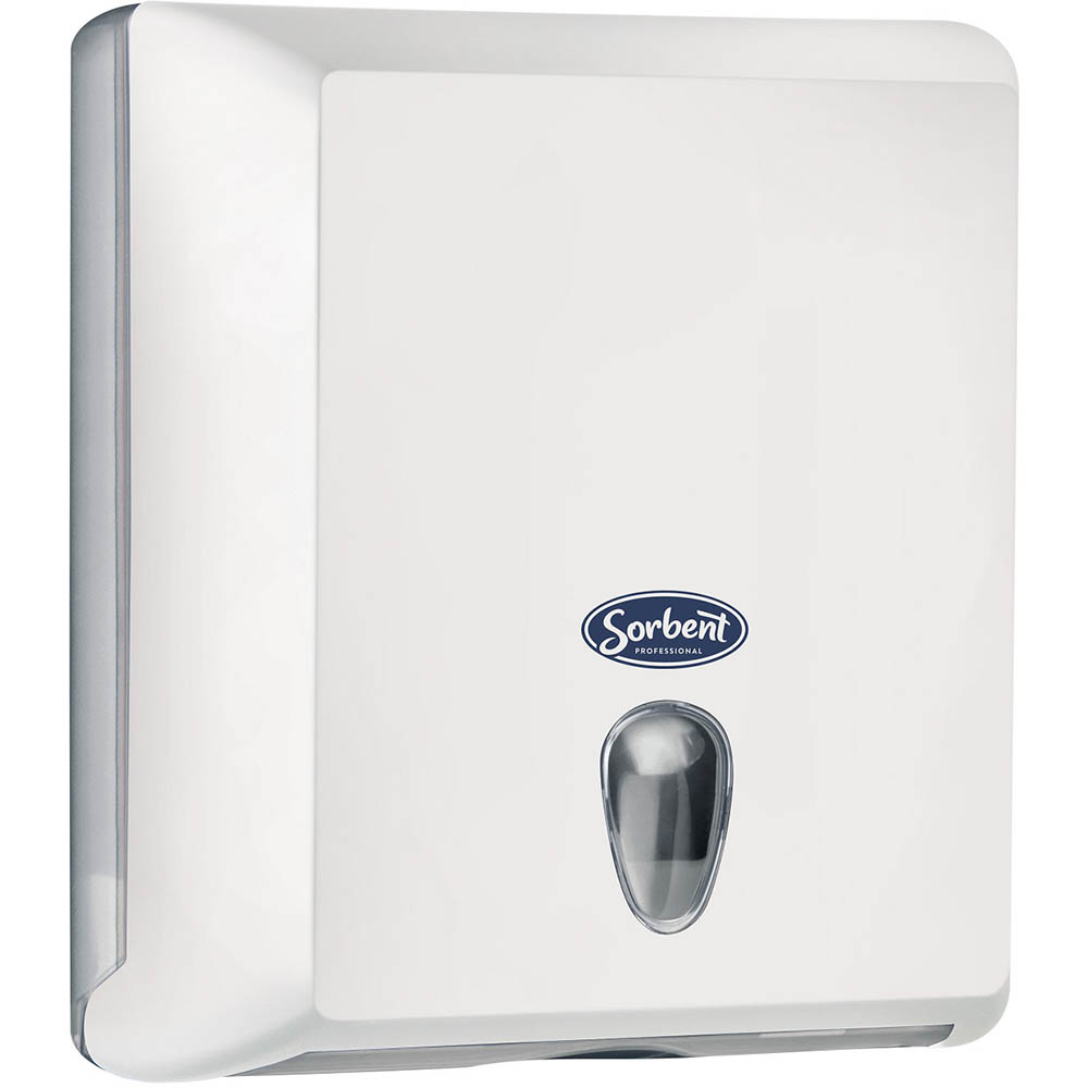 Image for SORBENT PROFESSIONAL INTERLEAVE HAND TOWEL DISPENSER WHITE from Our Town & Country Office National