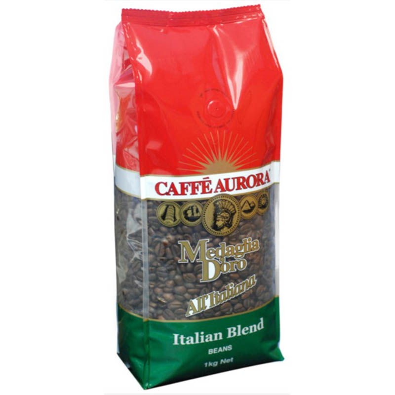 Image for VITTORIA CAFE AURORA ITALIAN BLEND COFFEE BEANS 1KG BAG from Emerald Office Supplies Office National
