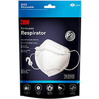 3m 9123 p2 face mask particulate respirator white pack 3