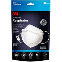 3m 9123 p2 face mask particulate respirator white pack 5