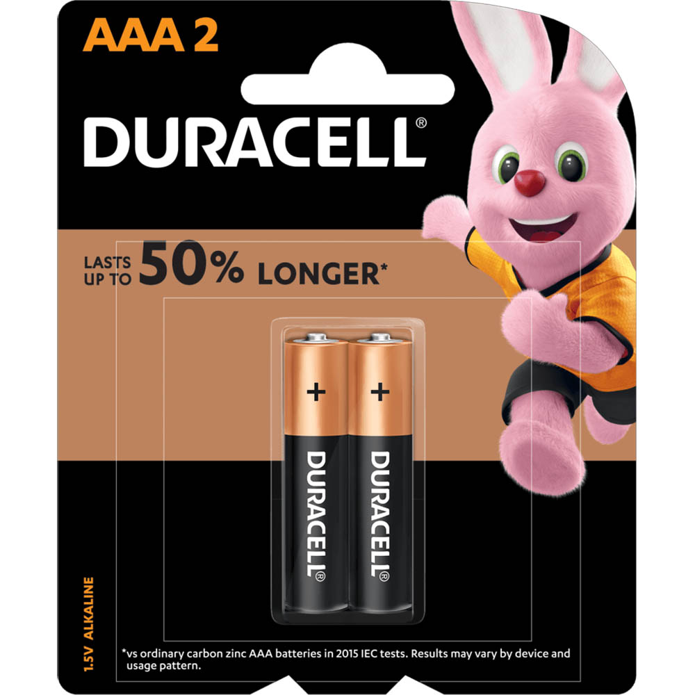 Image for DURACELL COPPERTOP ALKALINE AAA BATTERY PACK 2 from Surry Office National