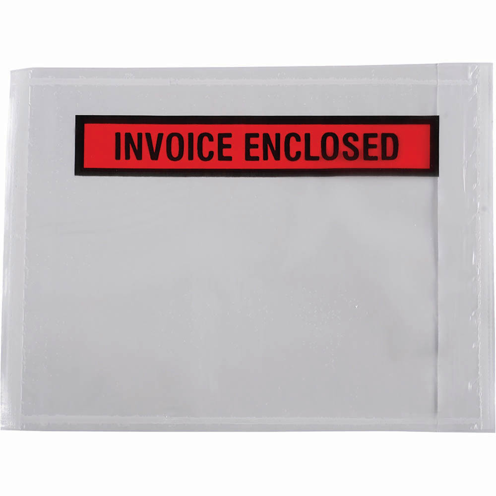 Image for WHITEBOX PACKAGING ENVELOPE INVOICE ENCLOSED 155 X 115MM WHITE/RED BOX 1000 from Surry Office National