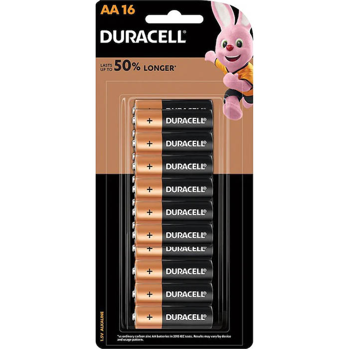 Image for DURACELL COPPERTOP ALKALINE AA BATTERY PACK 16 from Surry Office National