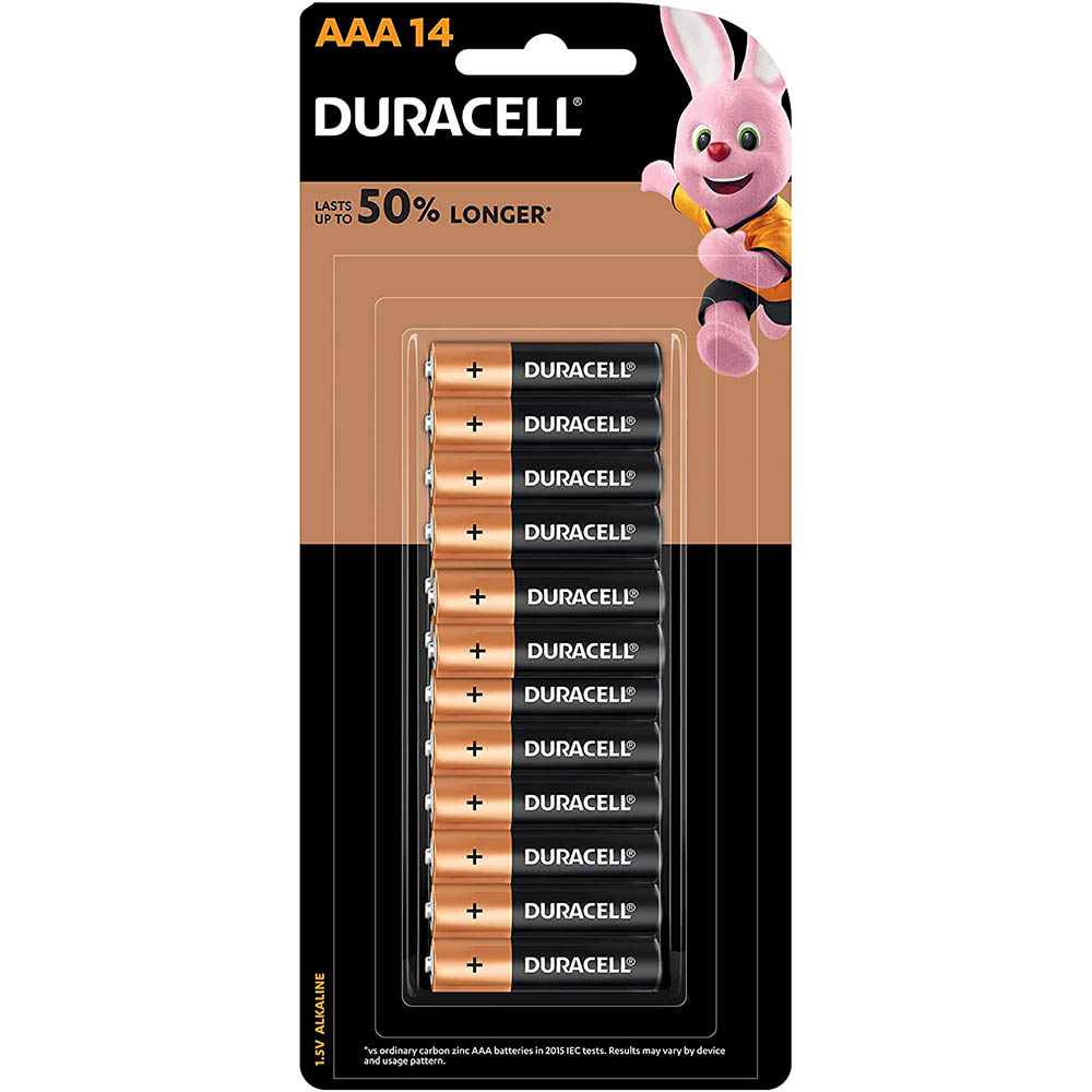 Image for DURACELL COPPERTOP ALKALINE AAA BATTERY PACK 14 from Aztec Office National
