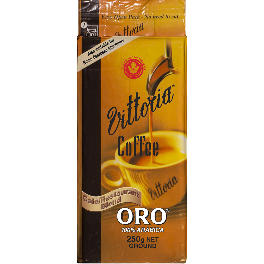 Image for VITTORIA ORO GROUND COFFEE 250G from Office National Capalaba