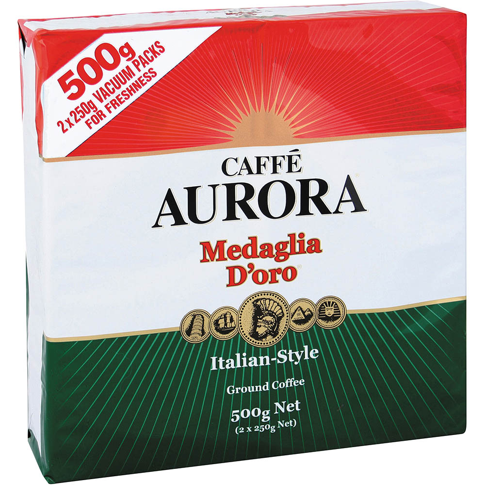 Image for VITTORIA AURORA ITALIAN STYLE GROUND COFFEE 500G from Office National Capalaba
