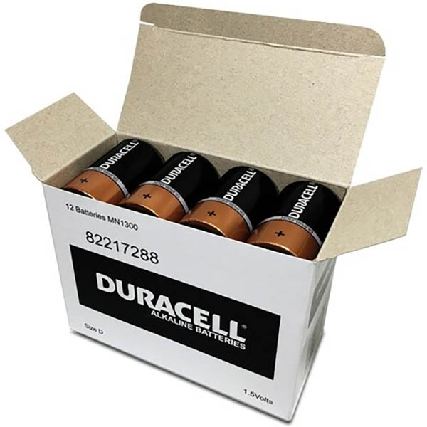 Image for DURACELL COPPERTOP ALKALINE D BATTERY BOX 12 from OFFICE NATIONAL CANNING VALE