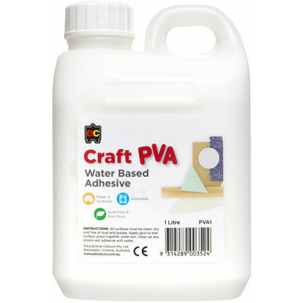 Image for EDUCATIONAL COLOURS CRAFT PVA GLUE 1 LITRE from Copylink Office National