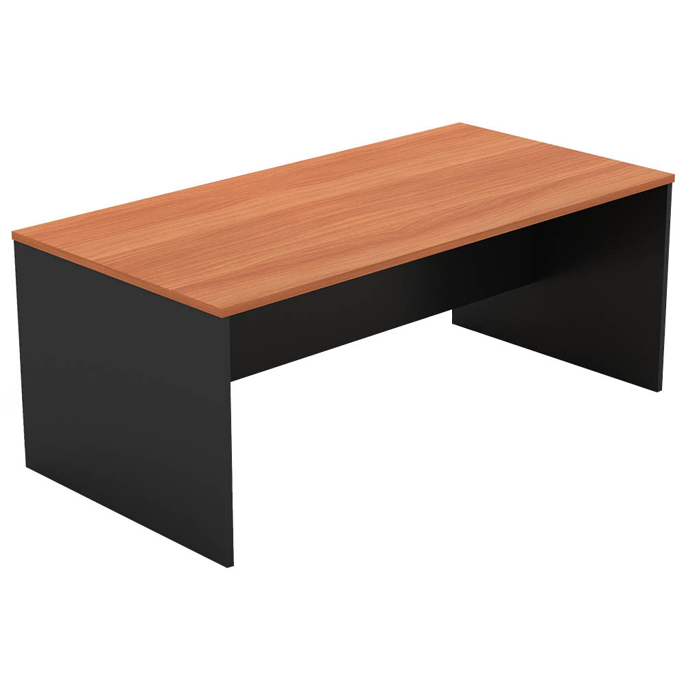 Image for OM DESK 1200 X 750 X 720MM CHERRY/CHARCOAL from OFFICE NATIONAL CANNING VALE
