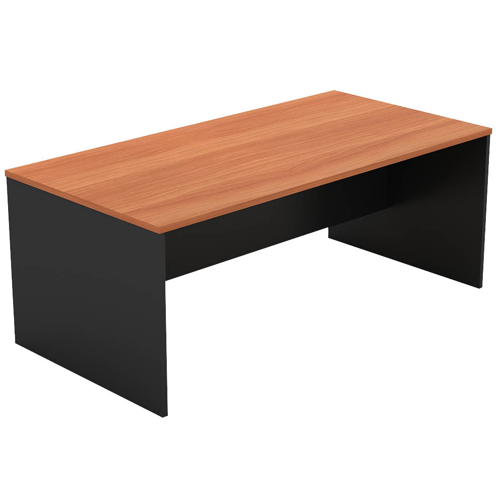 Image for OM DESK 1500 X 750 X 720MM CHERRY/CHARCOAL from Pirie Office National