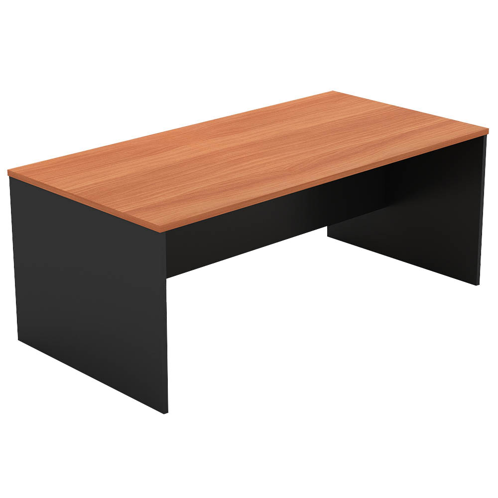 Image for OM DESK 1800 X 750 X 720MM CHERRY/CHARCOAL from Discount Office National